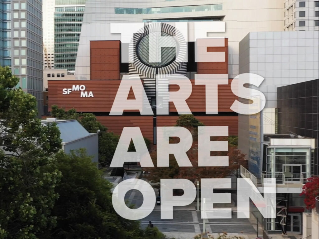 The Arts Are Open campaign graphic